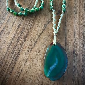 Beautiful Green Agate Necklace
